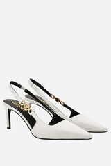Medusa 95 Sling Back H.70 In Shiny Calf Leather-Metal Hardware