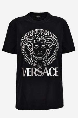 T-Shirt In Jersey-Versace And Greek Medusa Print