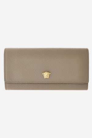 La Medusa Long Wallet In Grainy Calf Leather