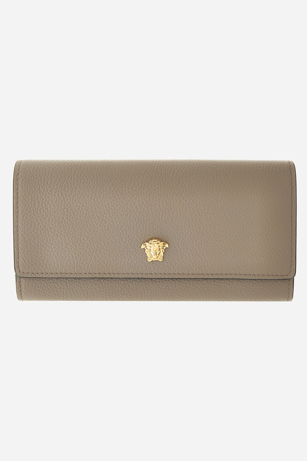 La Medusa Long Wallet In Grainy Calf Leather