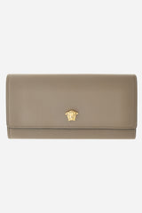 La Medusa Long Wallet In Grainy Calf Leather