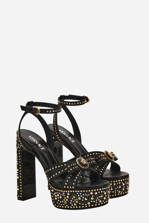 Gianni Ribbon Sandals In Calf Leather