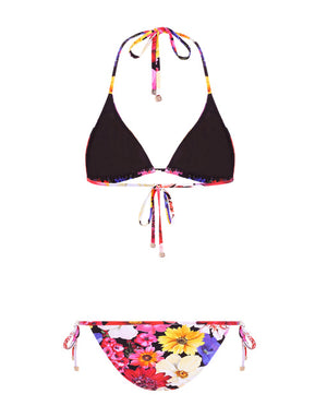 GARDEN-PRINT TRIANGLE BIKINI