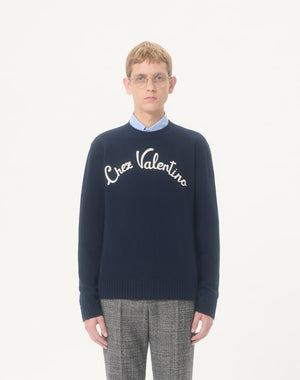 Maglione Girocollo In Lana Con Ricamo Chez Valentino
