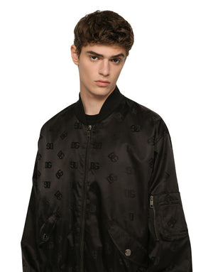 DG SATIN JACQUARD JACKET WITH BRANDED TAG