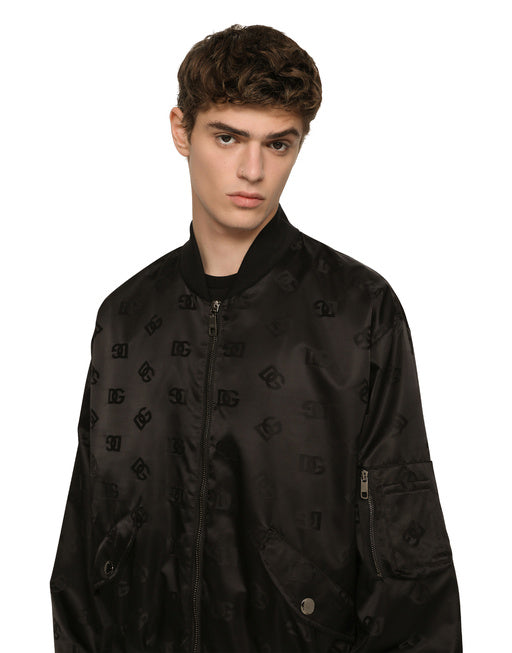 DG SATIN JACQUARD JACKET WITH BRANDED TAG