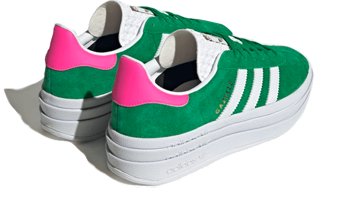 Adidas Gazelle Bold Green Lucid Pink 