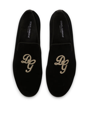 VELVET LOAFER WITH LOGO