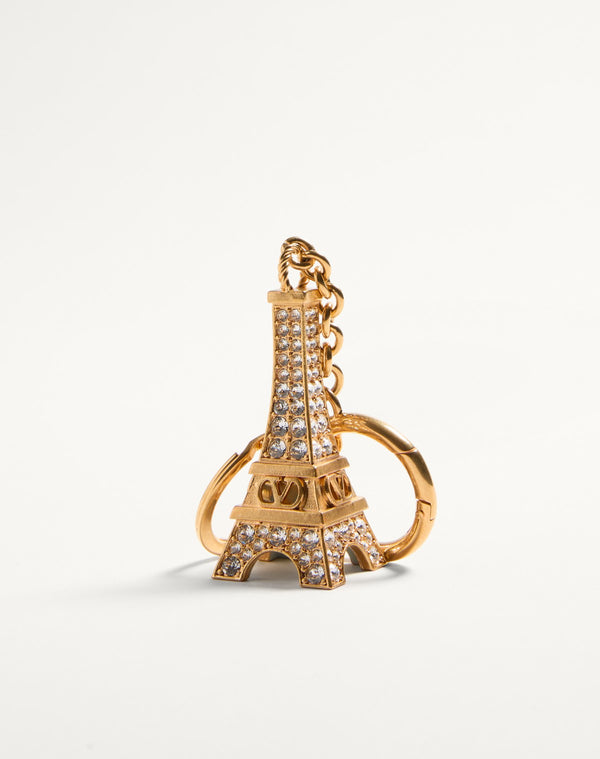 Charm Per Borse Con Portachiavi Chez Valentino In Metallo, Smalto E Cristalli