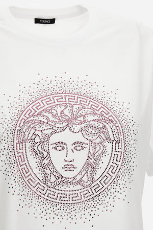T-Shirt In Jersey-Medusa Hotfix Embroidery