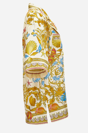 Informal Shirt In Underwater Barocco Foulard On Silk Twill