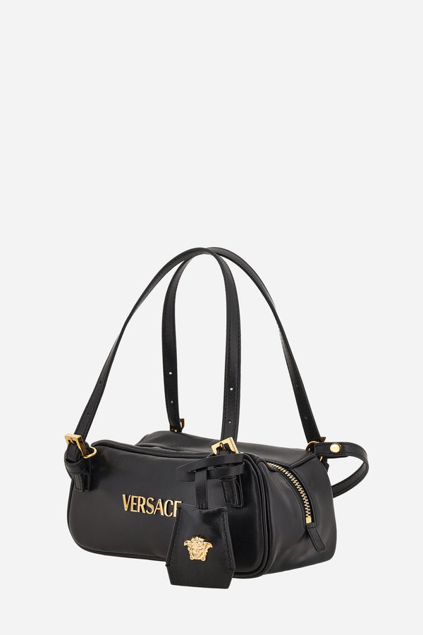 Versace Tag Mini Shoulder In Lamb Leather