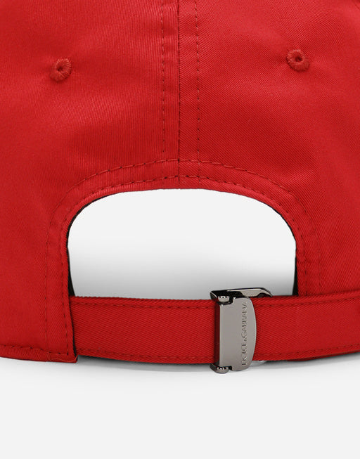 COTTON BASEBALL CAP WITH LOGO PLATE