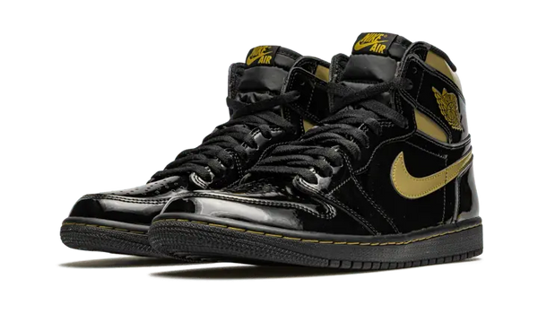 Air Jordan 1 High Negro Oro Metálico - 555088-032 