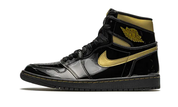 Air Jordan 1 High Negro Oro Metálico - 555088-032 