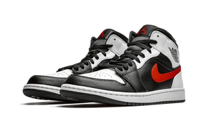 Air Jordan 1 Mid Black Chile Red White 