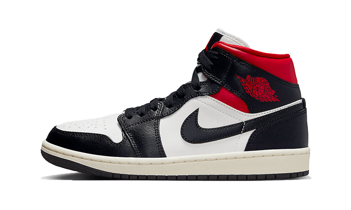 Air Jordan 1 Mid Negro Rojo Gimnasia