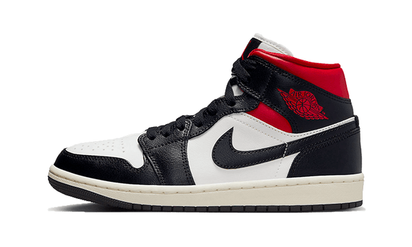 Air Jordan 1 Mid Negro Rojo Gimnasia