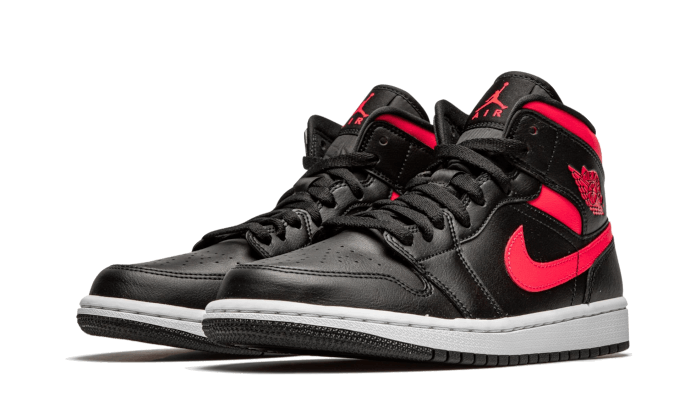 Air Jordan 1 Mid Black Siren Red