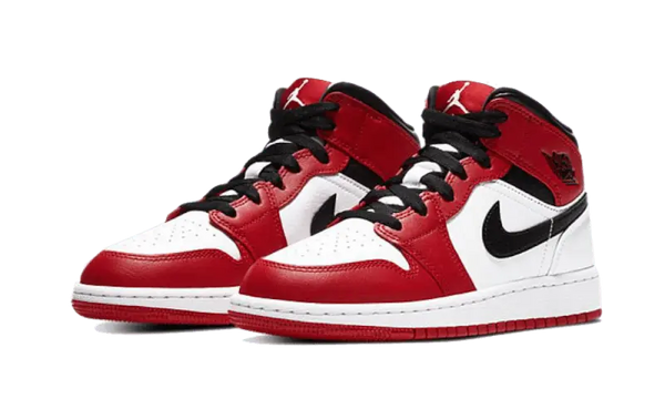 Air Jordan 1 Mid Chicago White - 554725-173