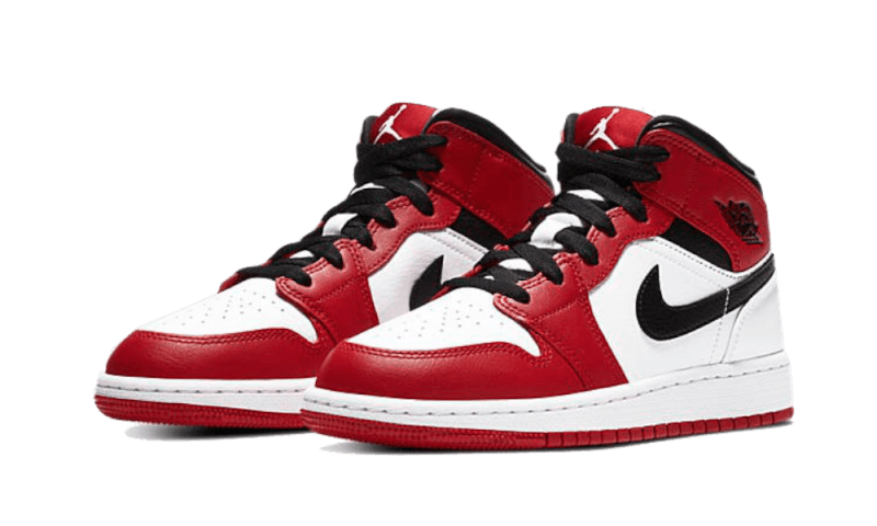 Air Jordan 1 Mid Chicago White - 554725-173