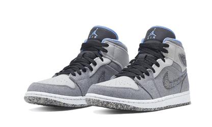 Air Jordan 1 Mid Crater Grey University Blue