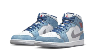 Air Jordan 1 Mid French Blue Fire Red