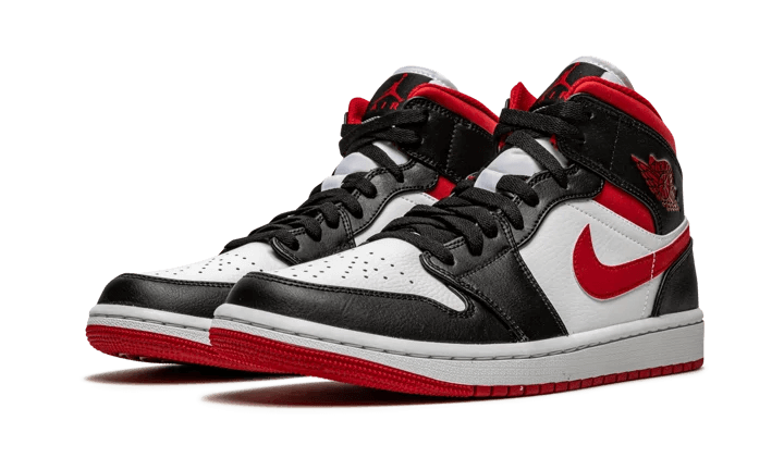 Air Jordan 1 Mid Gym Red Black White- 554724-122