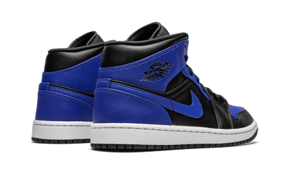 Air Jordan 1 Mid Black Royal Tumbled Leather 