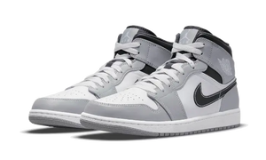Air Jordan 1 Mid Light Smoke Grey Anthracite - 554724-078