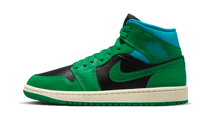 Air Jordan 1 Mid Lucky Green Aquatone