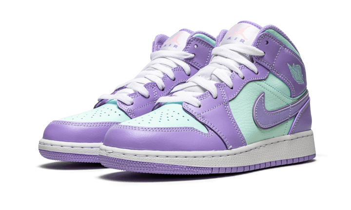 Air Jordan 1 Mid Purple Aqua - 554725-500