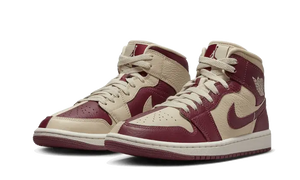 Air Jordan 1 Mid Split Beach Cherrywood Red