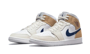 Air Jordan 1 Mid Tan Suede Navy - DO6726-100