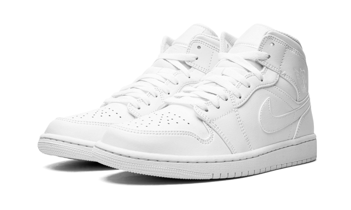 Air Jordan 1 Mid Triple White (2022)