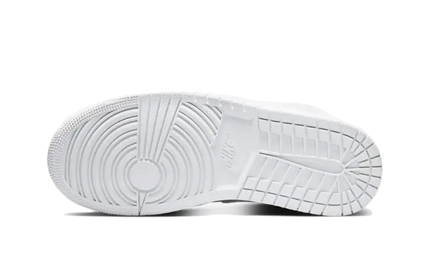 Air Jordan 1 Mid Triple White Patent Swoosh