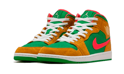 Air Jordan 1 Mid Wheat Watermelon