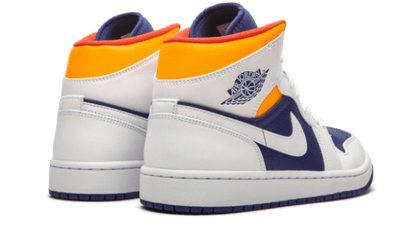 Air Jordan 1 Mid White Laser Orange Deep Royal Blue - 554725-131