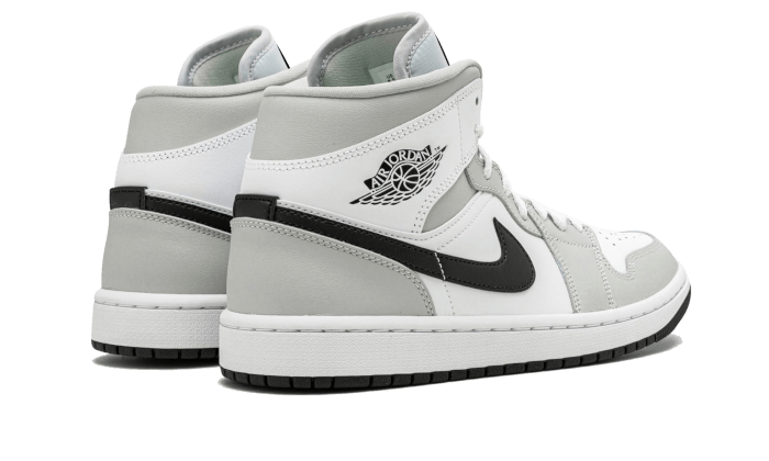 Air Jordan 1 Mid White Light Smoke Grey - BQ6472-015