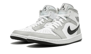 Air Jordan 1 Mid White Light Smoke Grey - BQ6472-015
