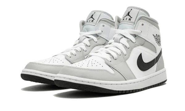 Air Jordan 1 Mid White Light Smoke Grey - BQ6472-015