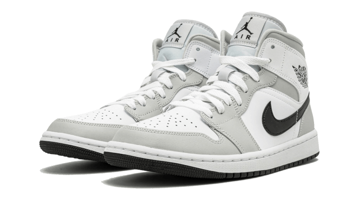 Air Jordan 1 Mid White Light Smoke Grey - BQ6472-015