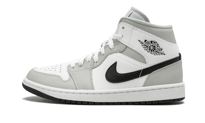 Air Jordan 1 Mid White Light Smoke Grey - BQ6472-015