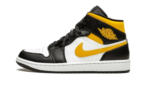 Air Jordan 1 Mid White Pollen Black