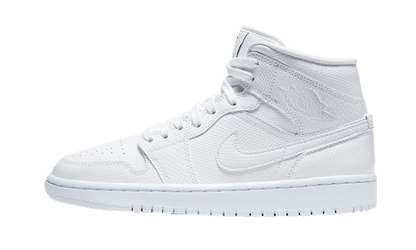 Air Jordan 1 Mid White Snakeskin - BQ6472-110