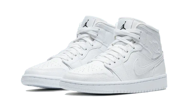 Air Jordan 1 Mid White Snakeskin - BQ6472-110