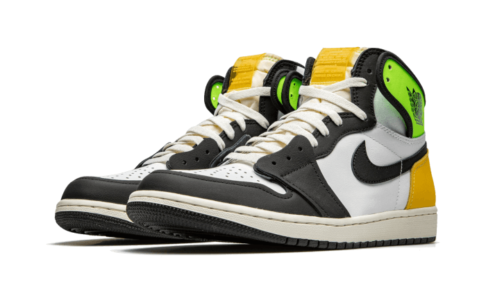 Air Jordan 1 Retro High White Black Volt University Gold 