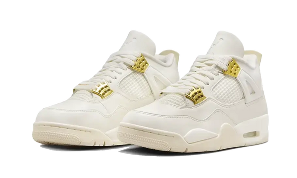 Air Jordan 4 Sail Oro Metálico
