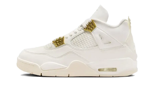 Air Jordan 4 Sail Oro Metálico