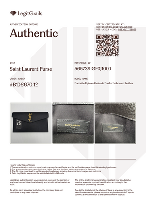 Pochette Uptown Grain de Poudre Embossed Leather